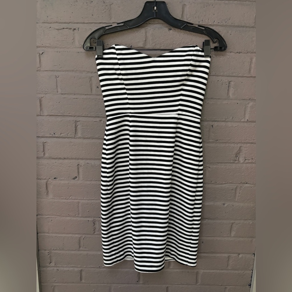 Corey Lynn Calter NWT striped strapless, mini dress XS
